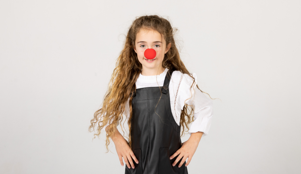 Lucca wearing a Red Nose